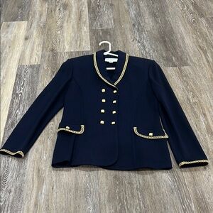 St. John Navy Blazer with Gold Details